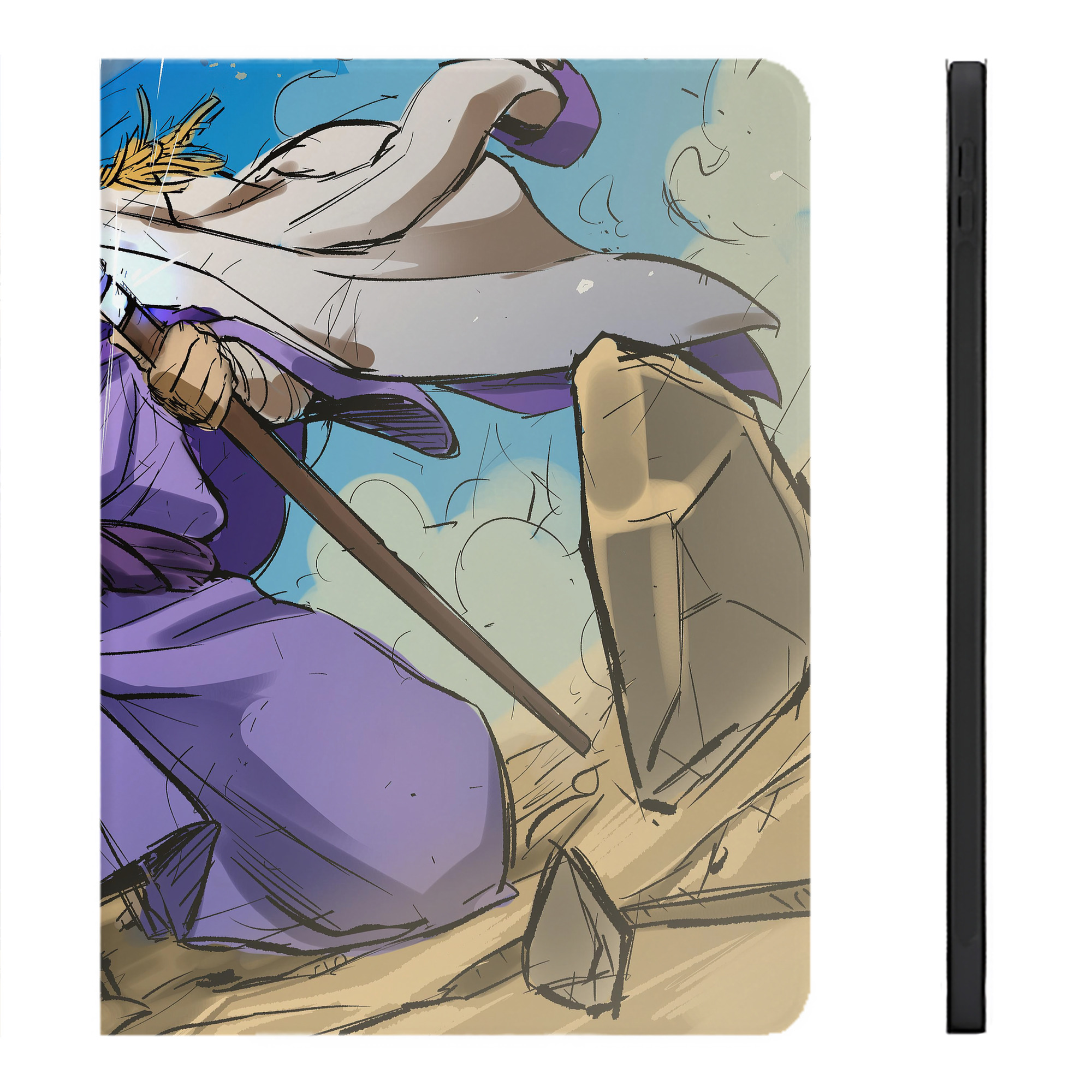 （画像用） ワンピース ONE PIECE IPadケース ペンホルダー付き ブックスタイルデザイン